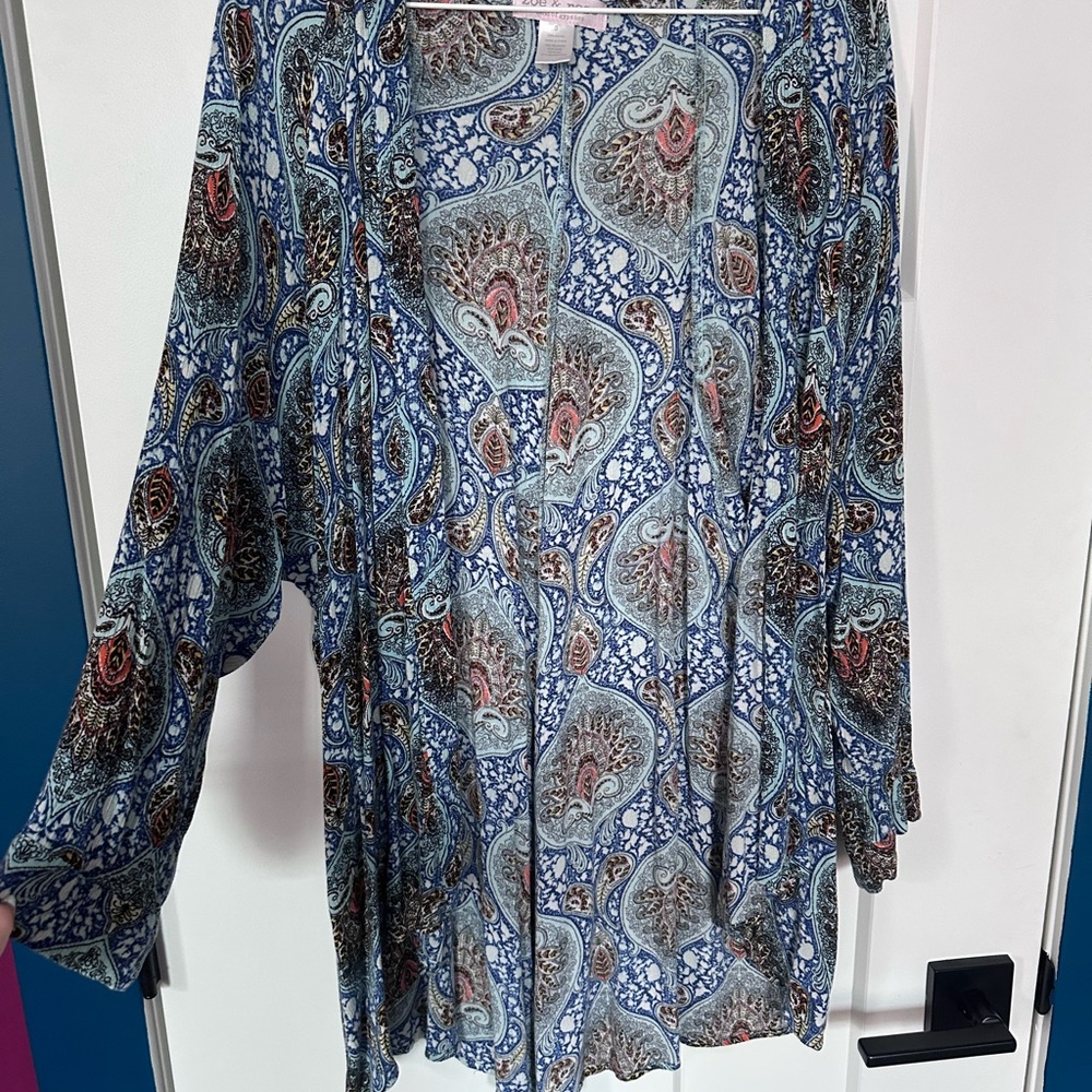 Paisley Print Blue Women's Top
